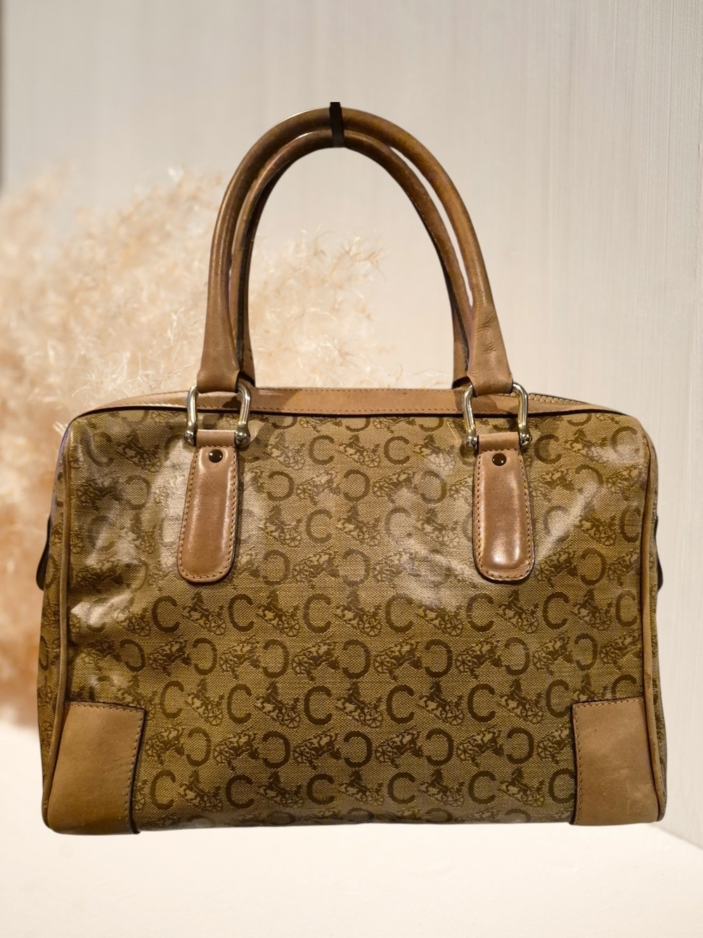 Vintage Celine C Macadam Boston Bag - Picture 2 of 13